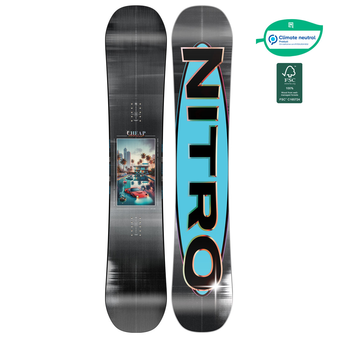 Begagnad Snowboard - Nitro Cheap Thrills Wide 155 - 3
