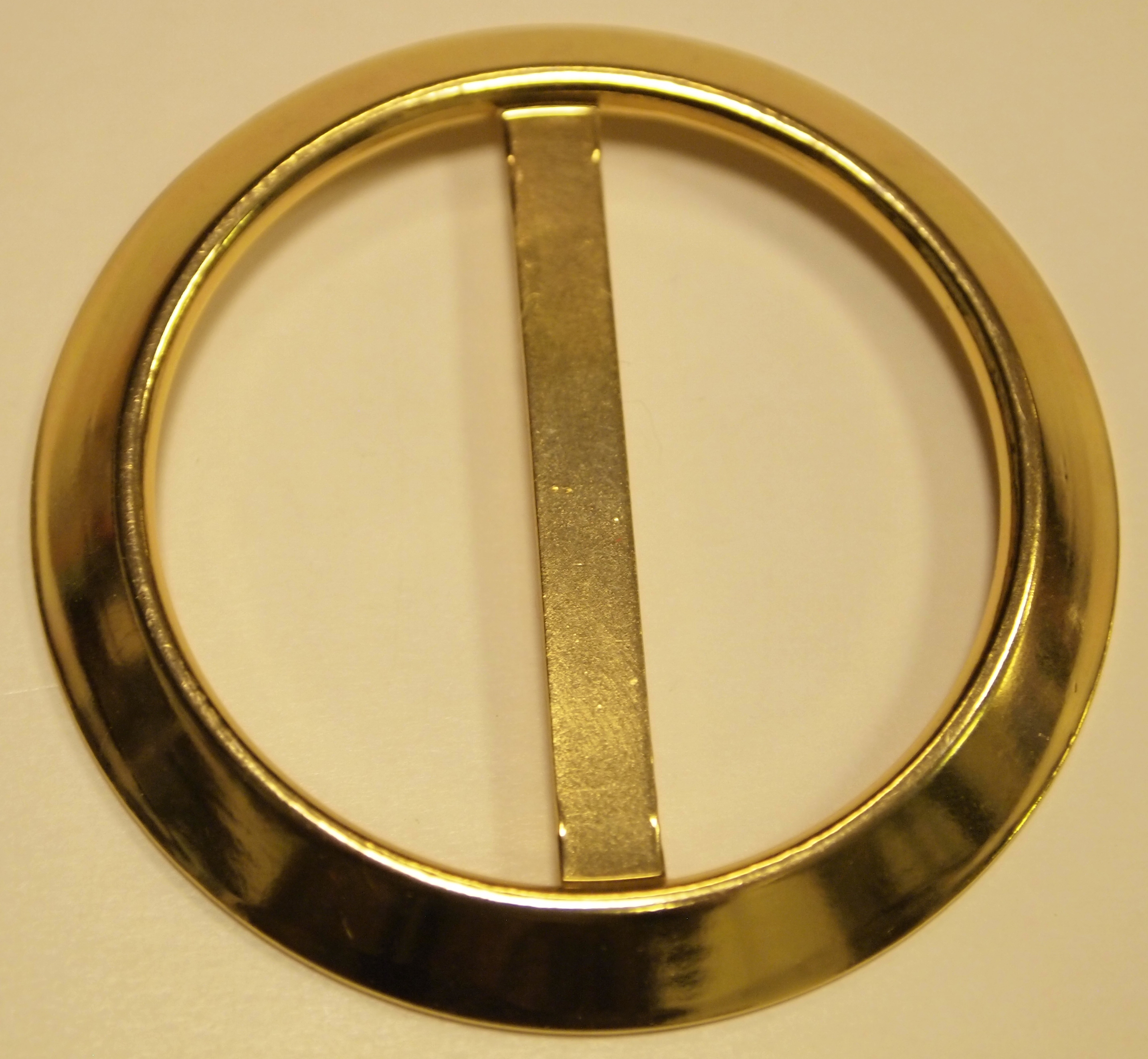 Runt metall spänne guld 40 & 50