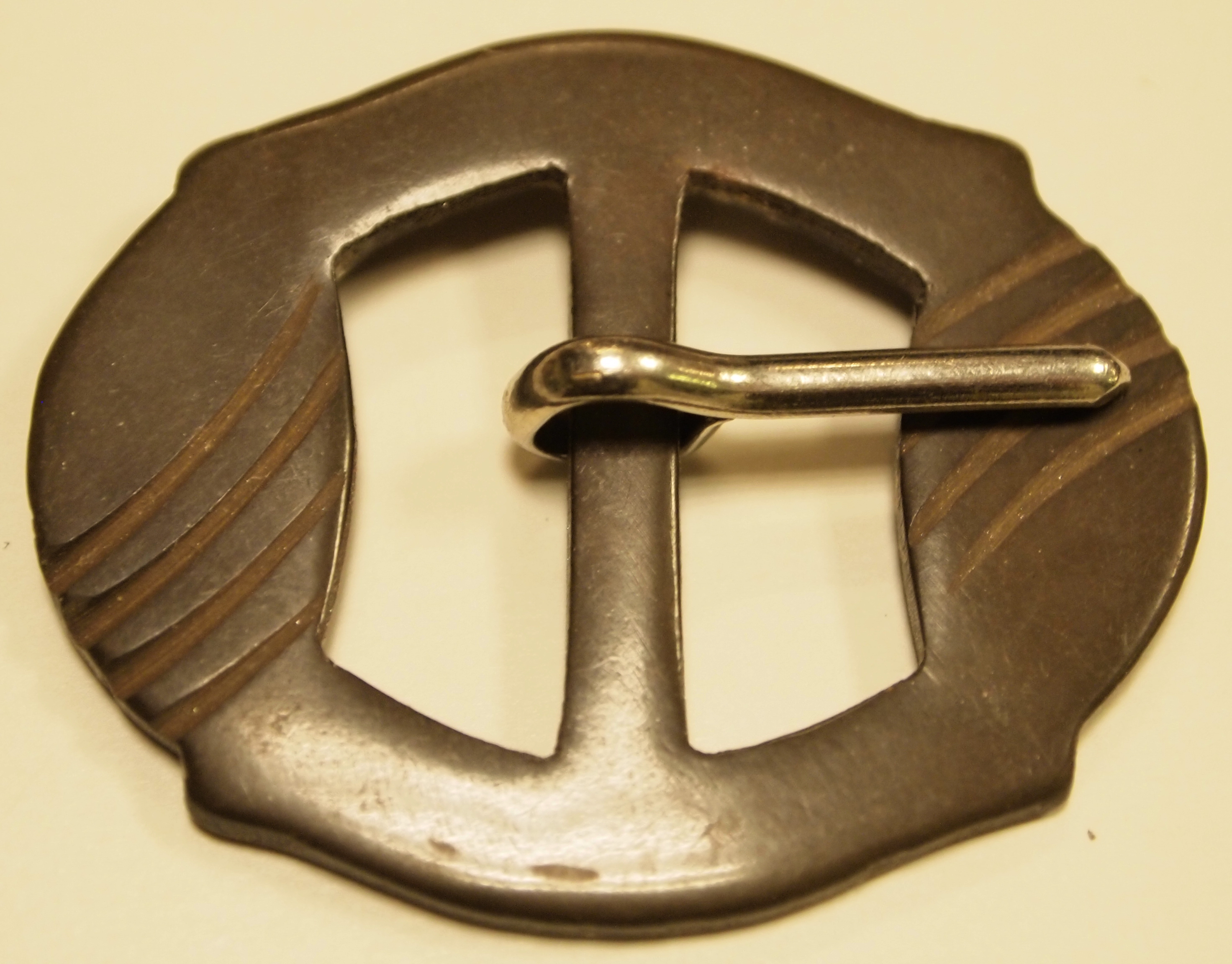 Vintage Plast Spänne Brun 20