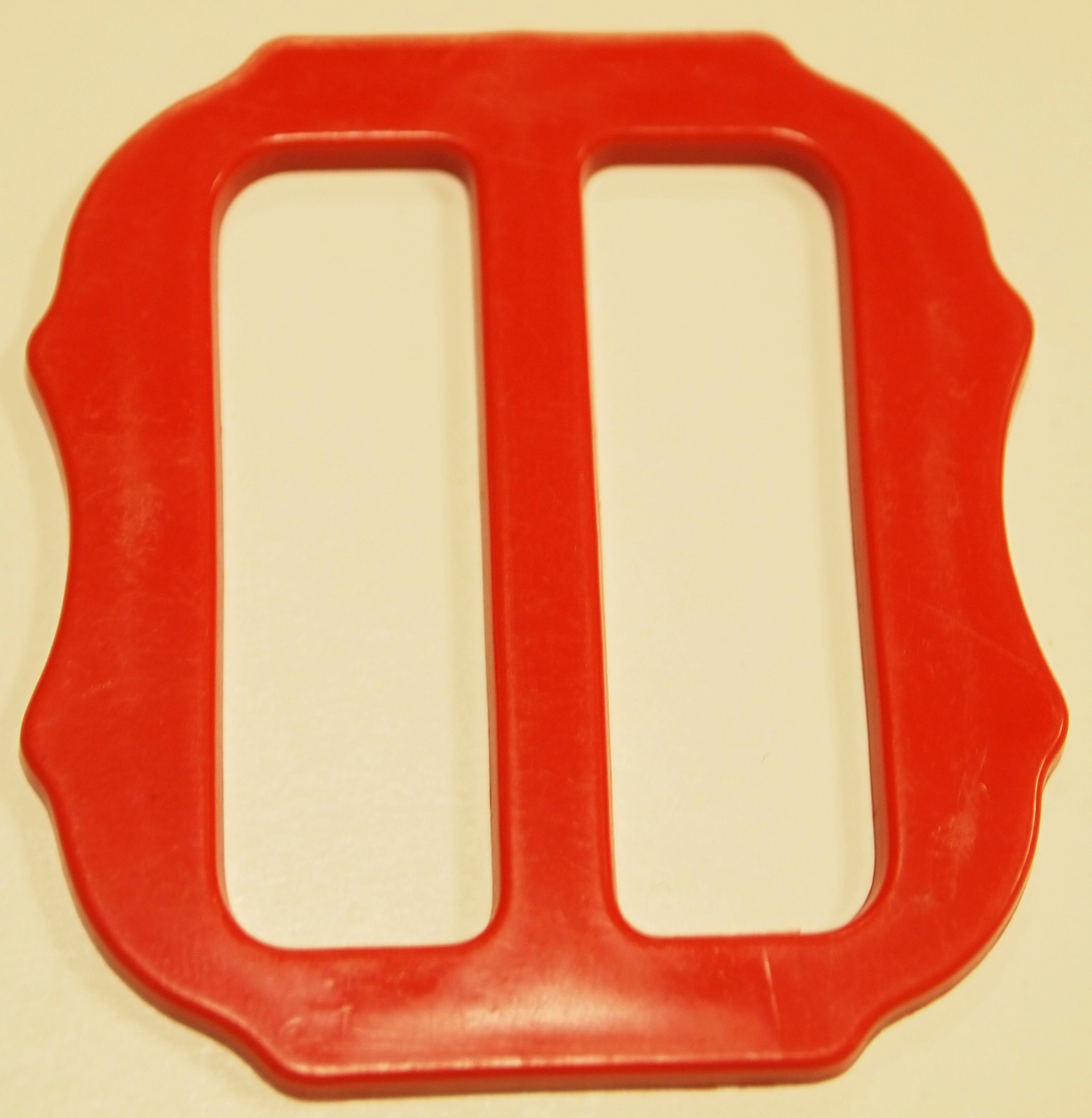 Vintage Plast Spänne Röd 38