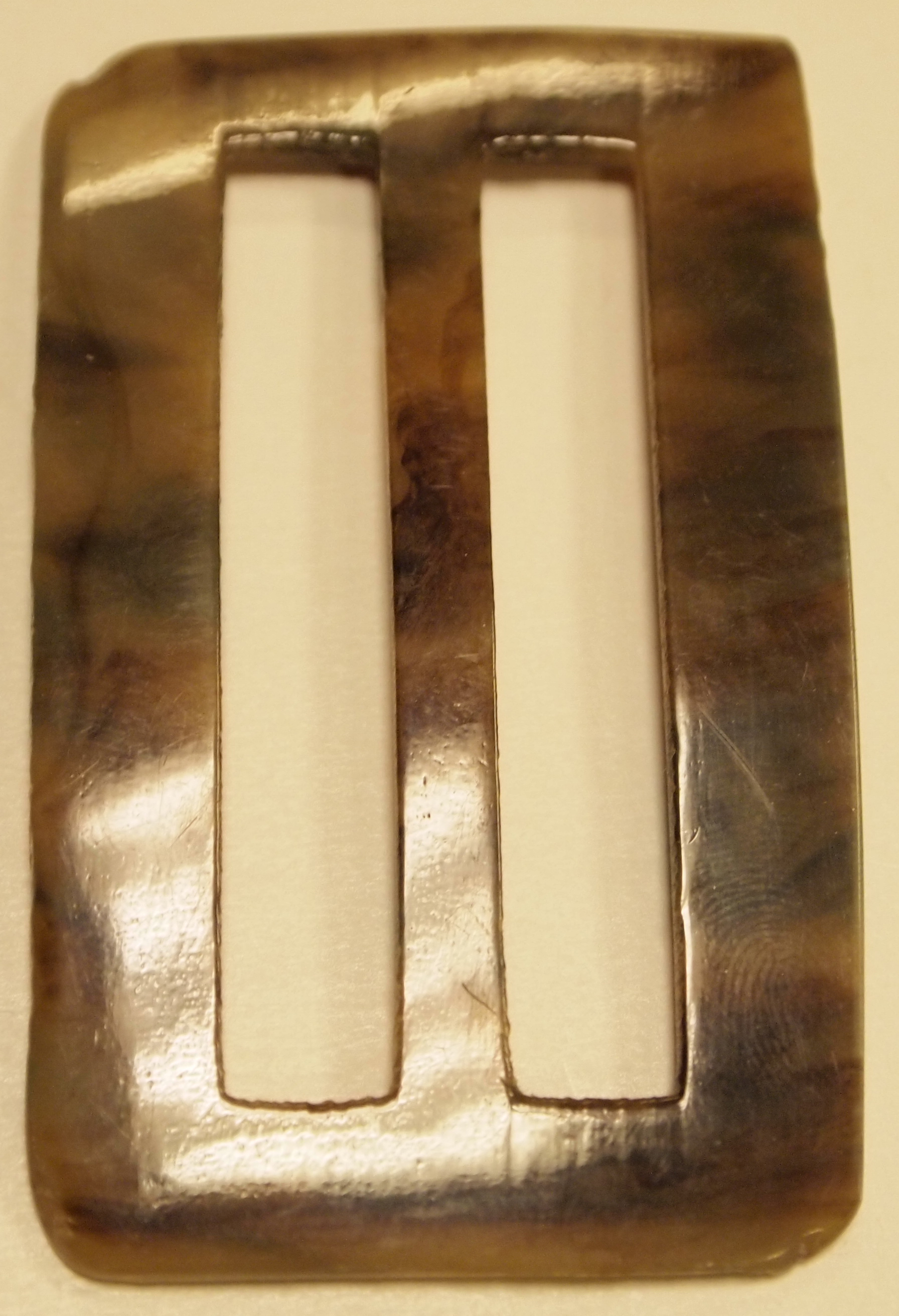 Vintage Brun Plast Spänne 40