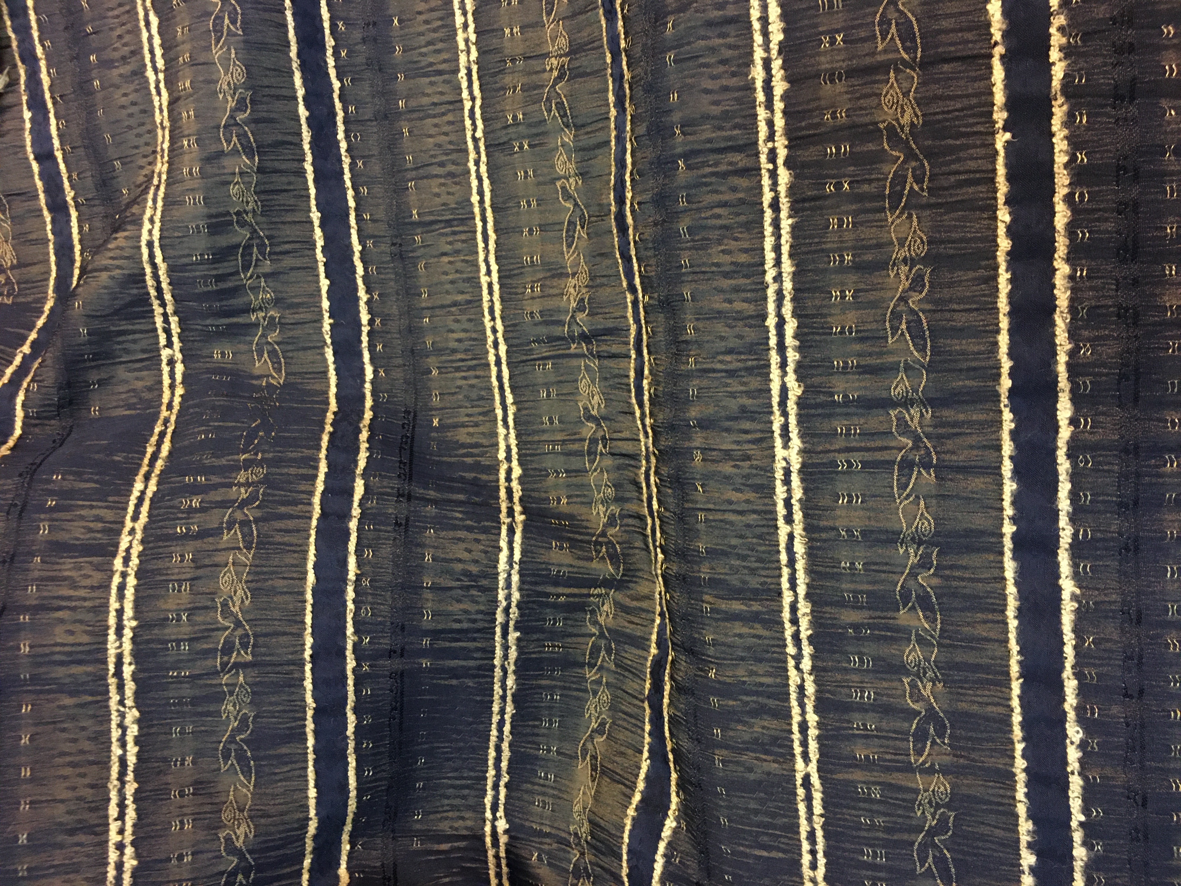 Marin blå Jacquard