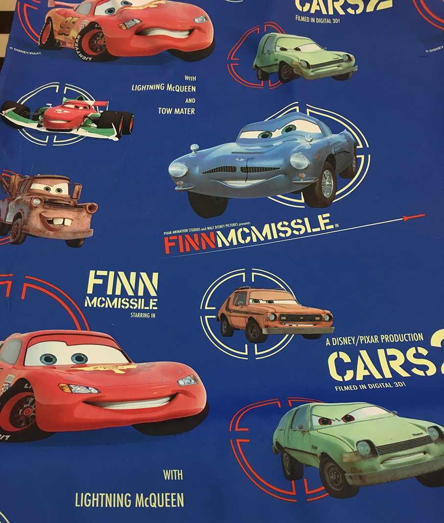 Mörkläggning Cars 2 Dubbelsidig STUVAR