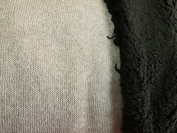 Teddy Fleece Trikå Beige Svart
