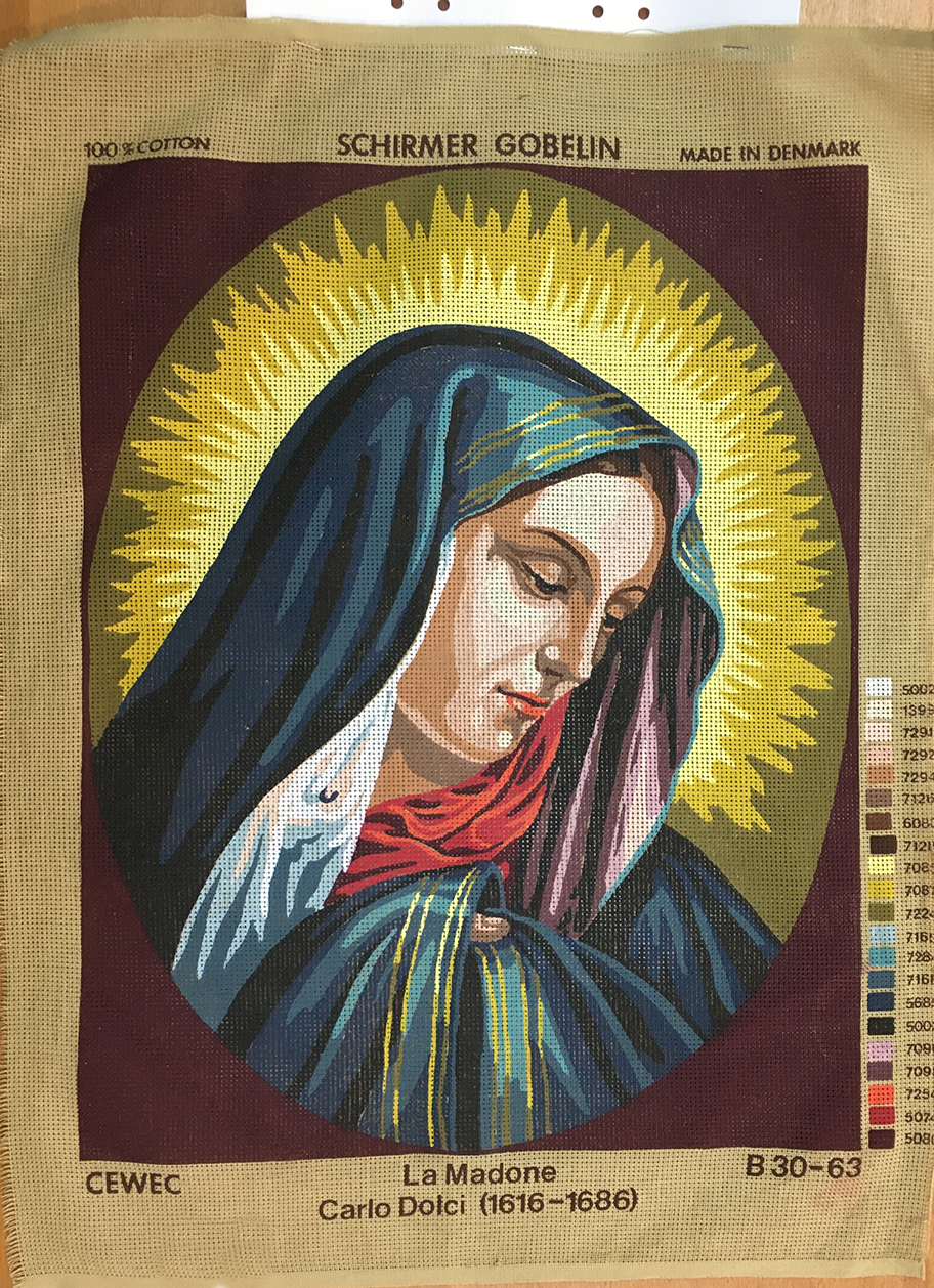 Stramalj La Madone av Carlo Dolci, utan garn