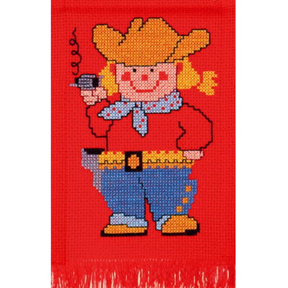 Korsstygn  Bonad Cowboy