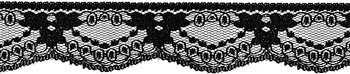 Svart nylonspets, 31mm