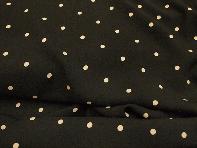 Polka Dots Svart Viskos