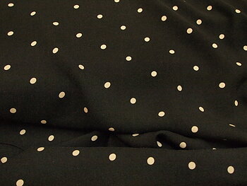 Polka Dots Svart Viskos