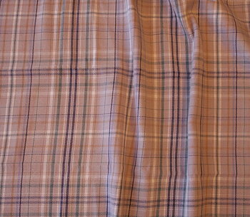 Rutig bomull Lila/grå/orange/grön