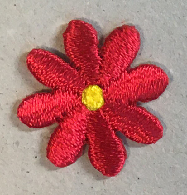 Strykmärke Röd Blomma