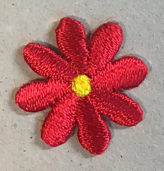 Strykmärke Röd Blomma