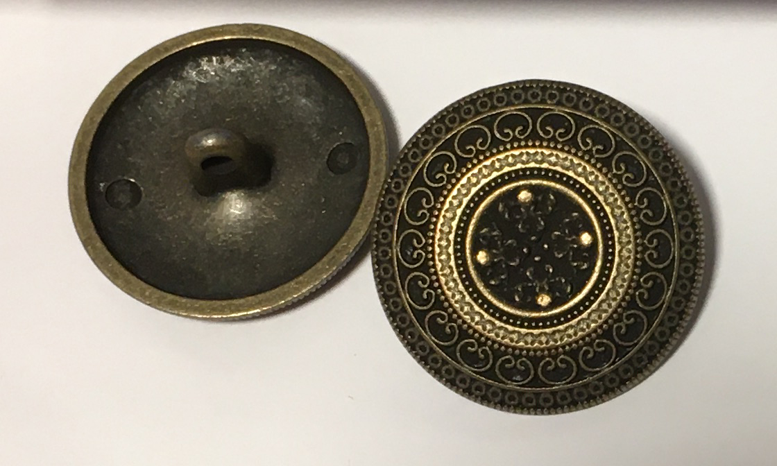 Metallknapp Mandala Antik Mässing 15, 22 & 28