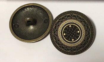 Metallknapp Mandala Antik Mässing 15, 22 & 28