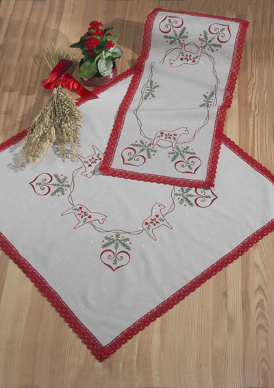 Duk dalahästar jul inkl material