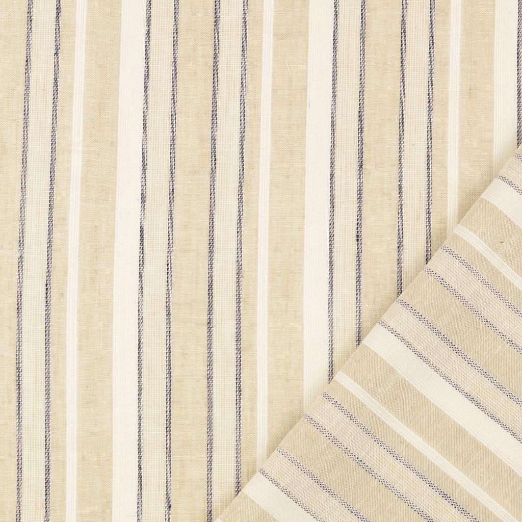 Randig Linne Viskos Beige