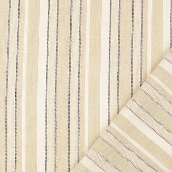 Randig Linne Viskos Beige