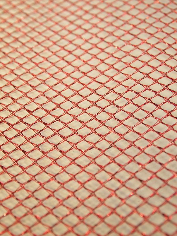 Röd metallic nät - 2