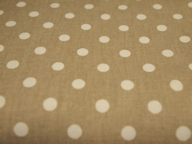 Beige Prickig Bomull