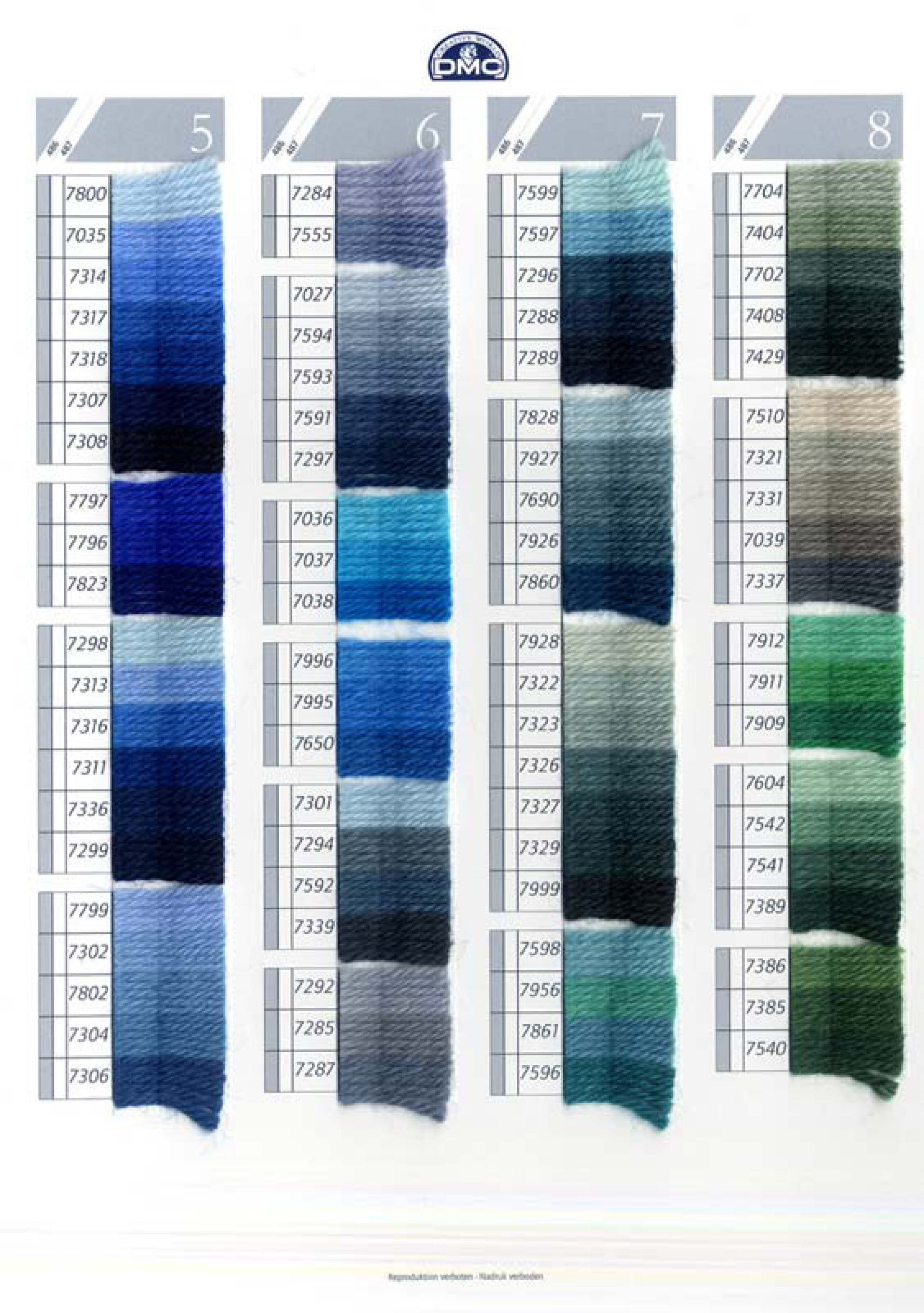 DMC Tapestry Wool Colbert 7301-7499 - 2