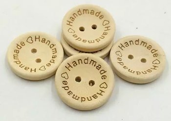 Trä knapp Hand Made