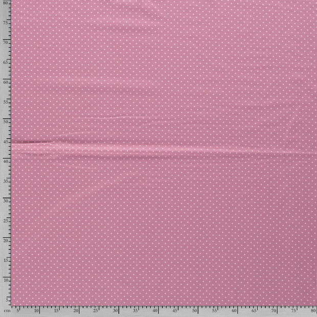 Mini polka dot bomulls jersey gammelrosa - 2