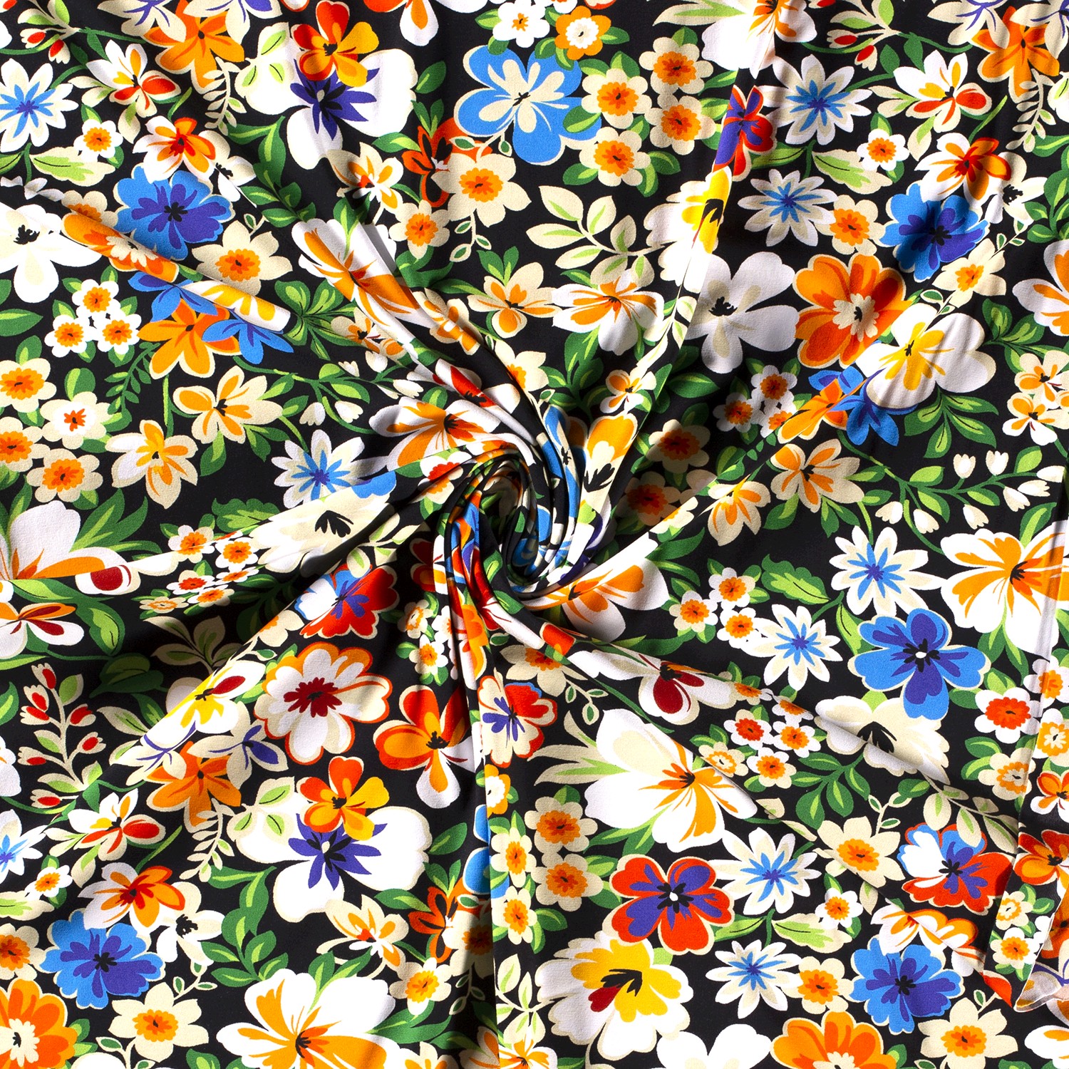 Blommig bomulls jersey - 2