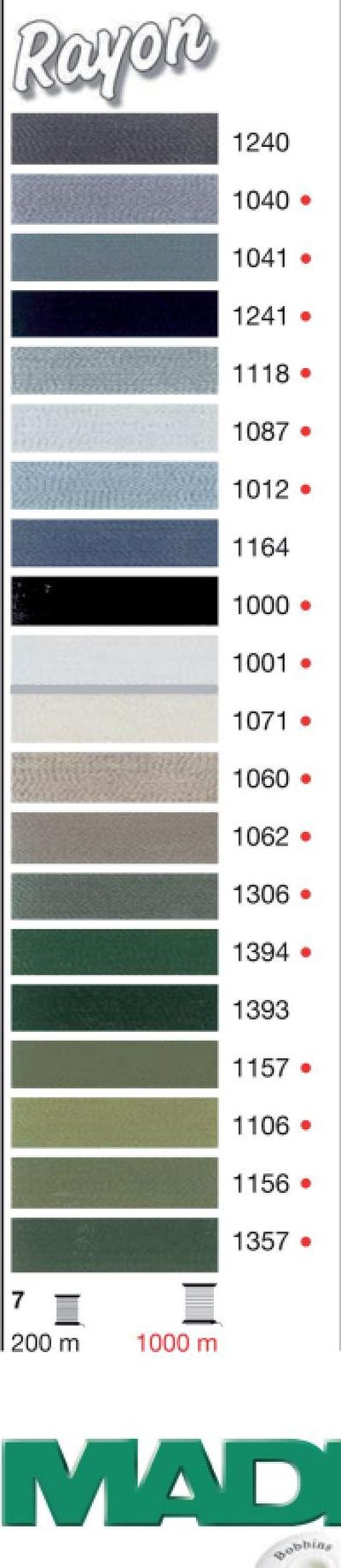 Madeira broderitråd no40 Rayon 200m - 4