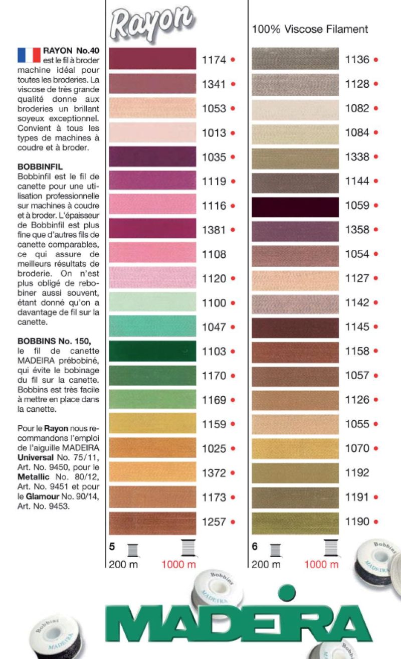 Madeira broderitråd no40 Rayon 200m - 3