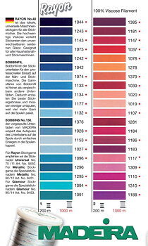Madeira broderitråd no40 Rayon 200m