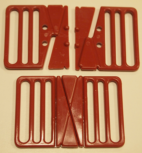 Vintage Plastspännen i olika färger - 4