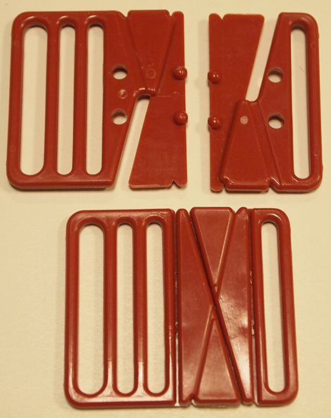 Vintage Plastspännen i olika färger - 3