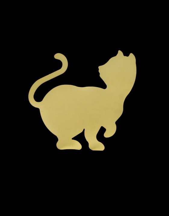 Dekorklämma Katt Svart
