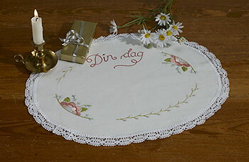 Grattis duk din dag inkl garn och dekor