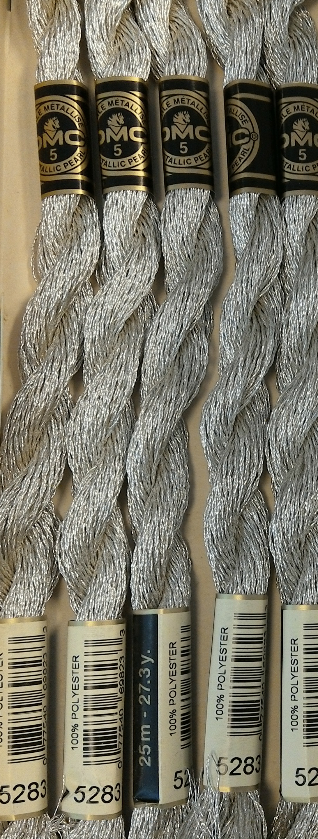 DMC Pärlgarn 5 metallic, docka 5g