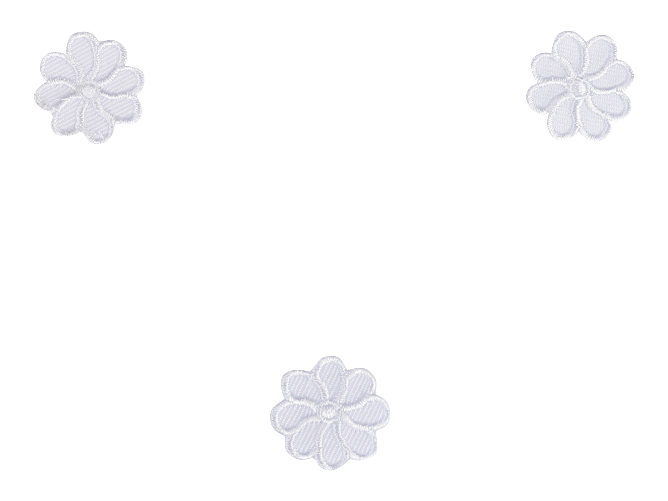 Liten Vit Blomma strykmärke