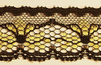 Brun & Ljus guld nylonspets, 25mm