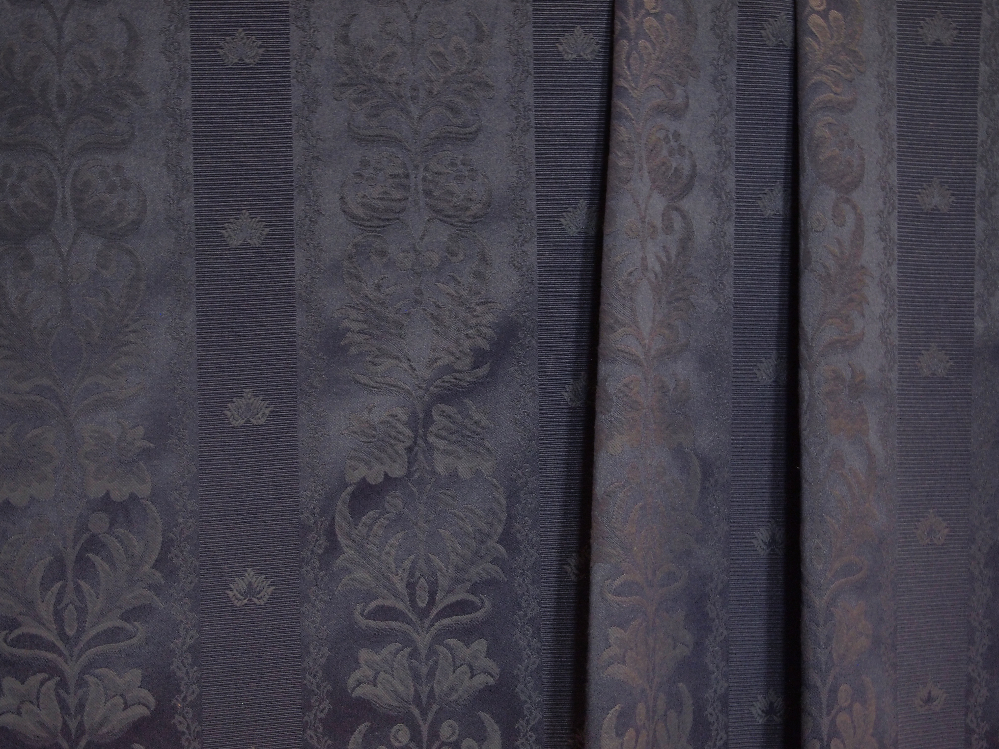 Mörkblå Randig Jacquard