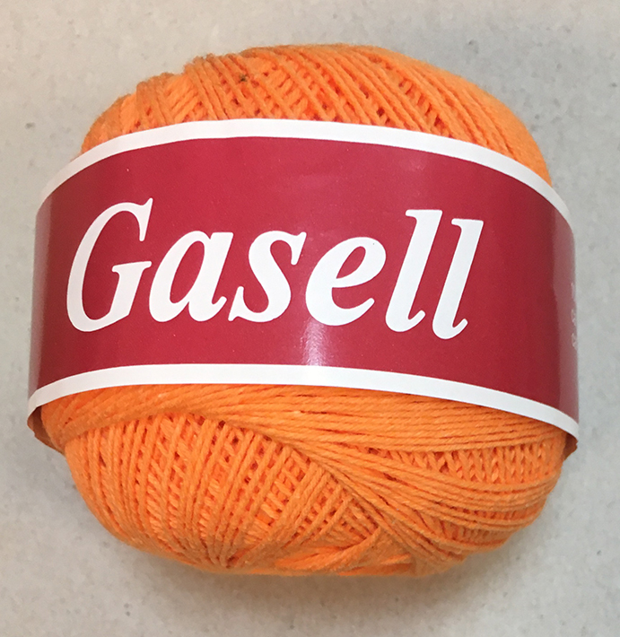 Gasell Omercericerat Bomullsgarn Orange