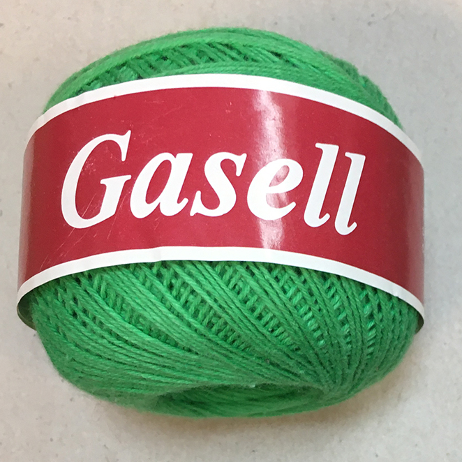 Gasell Omercericerat Bomullsgarn Grön