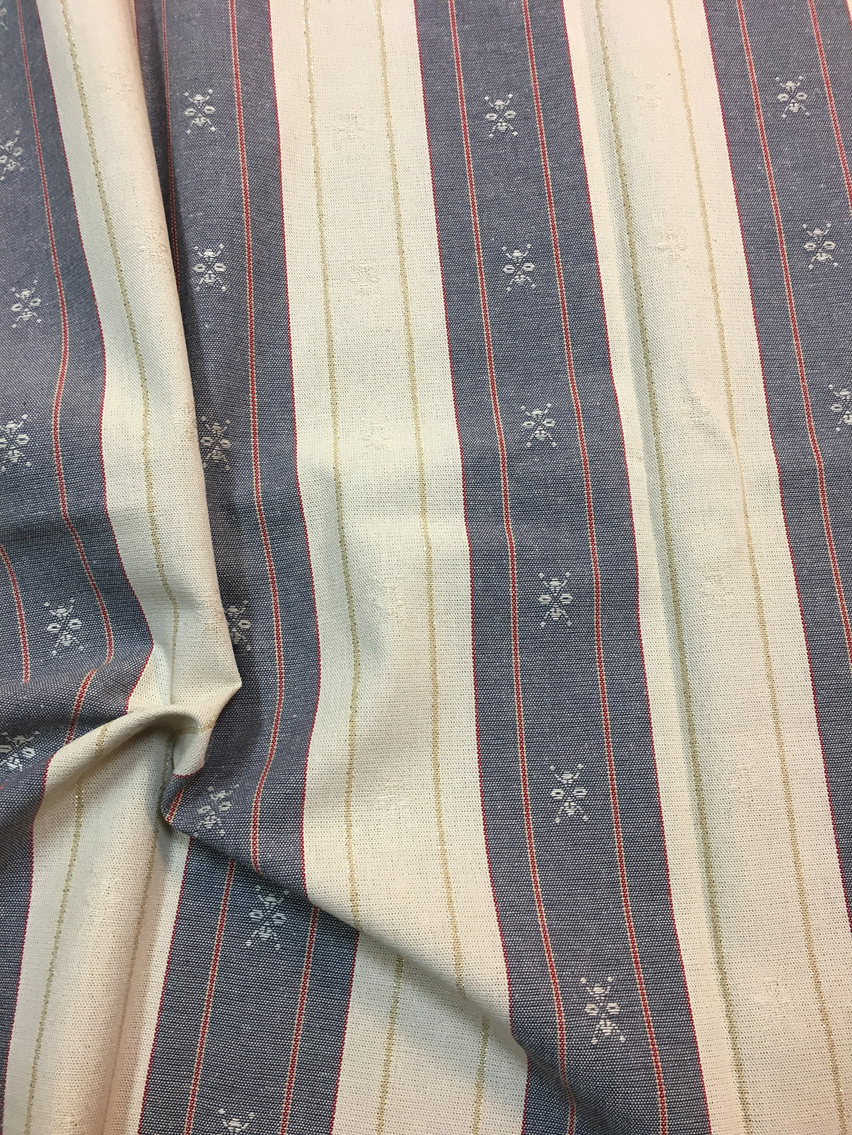 Randig Bomulls Jacquard med lurextråd - 2