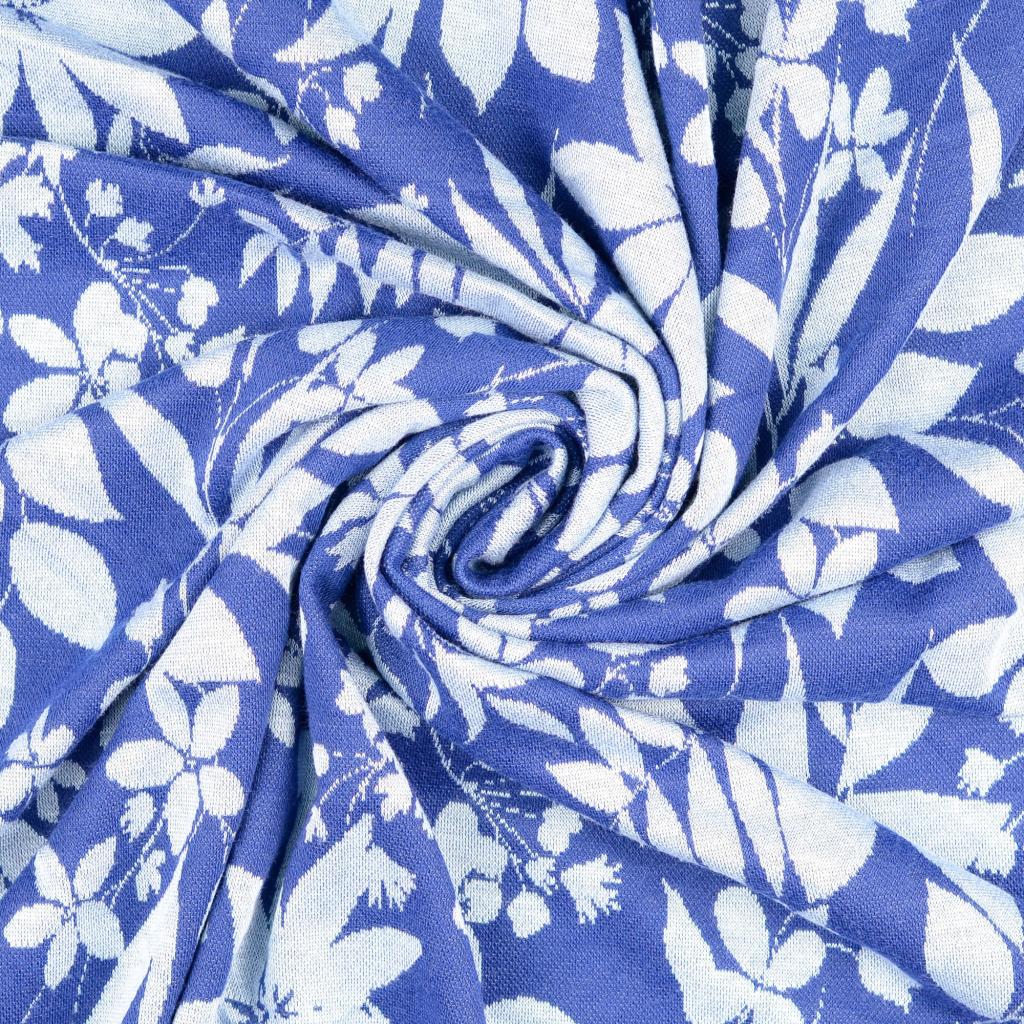 Jacquard Trikå Blå - 2