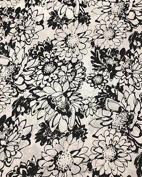 Blommig Bomulls Satin