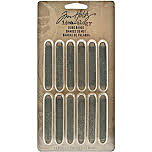 Tim Holtz Idea-Ology Metal Word Bands 12/Pkg -Life