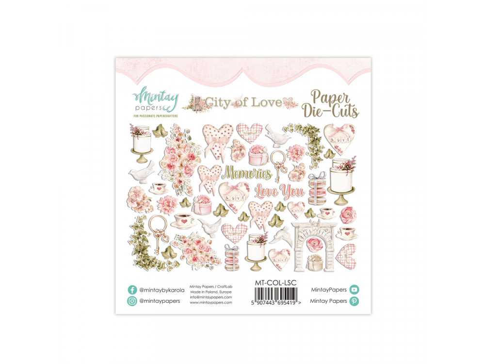 Mintay paper DIE-CUTS -City of Love - 2