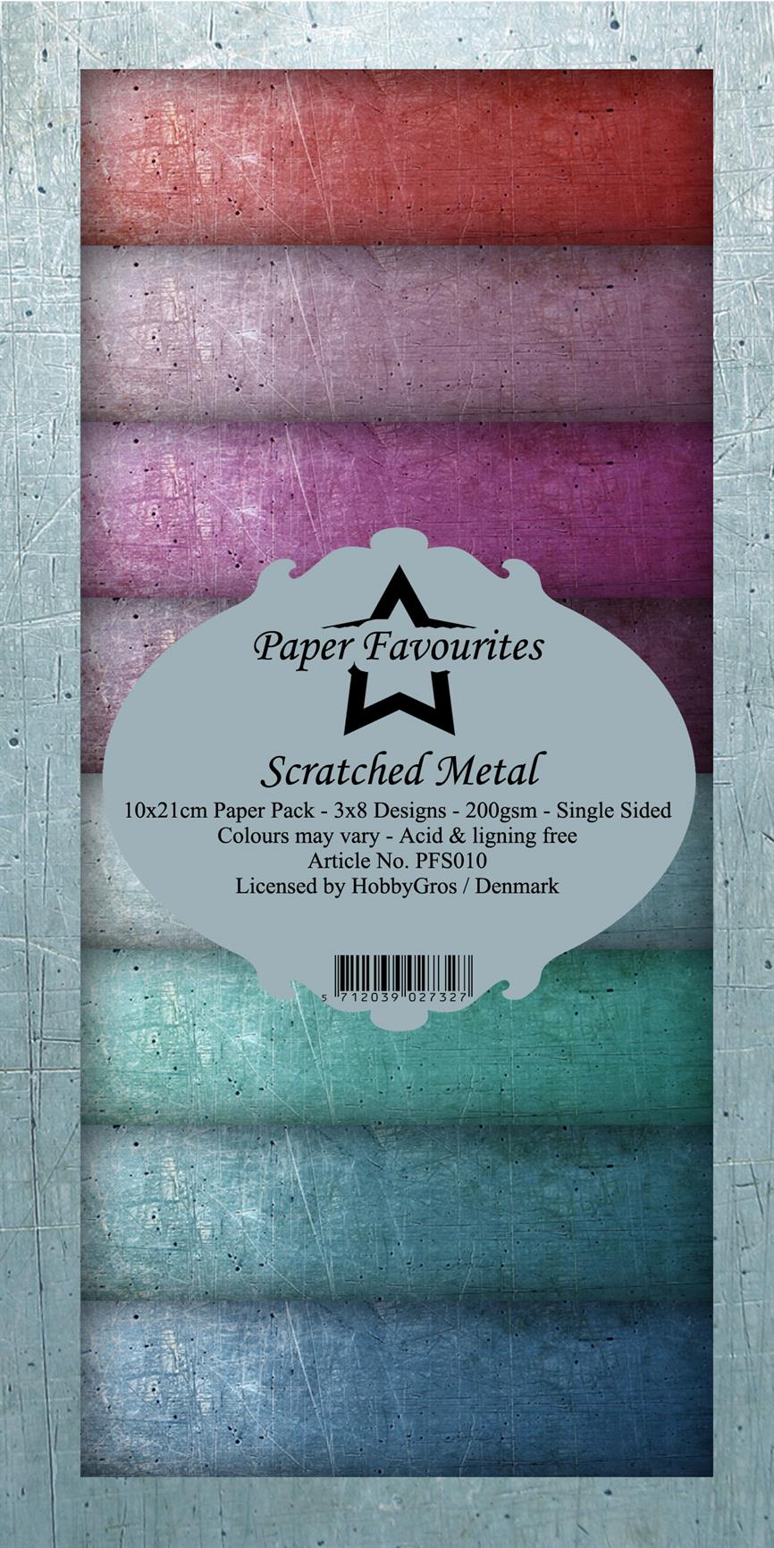 Paper Favourites Slim Card  -Scratched Metal