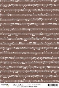 Reprint A4 RBC043 Brun musik