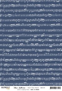Reprint A4 RBC039 Mörkblå musik