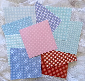 PP KD -Colored pattern paper with snowflakes