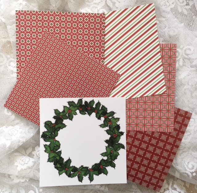 PP KD -Colored pattern paper in Christmas colors